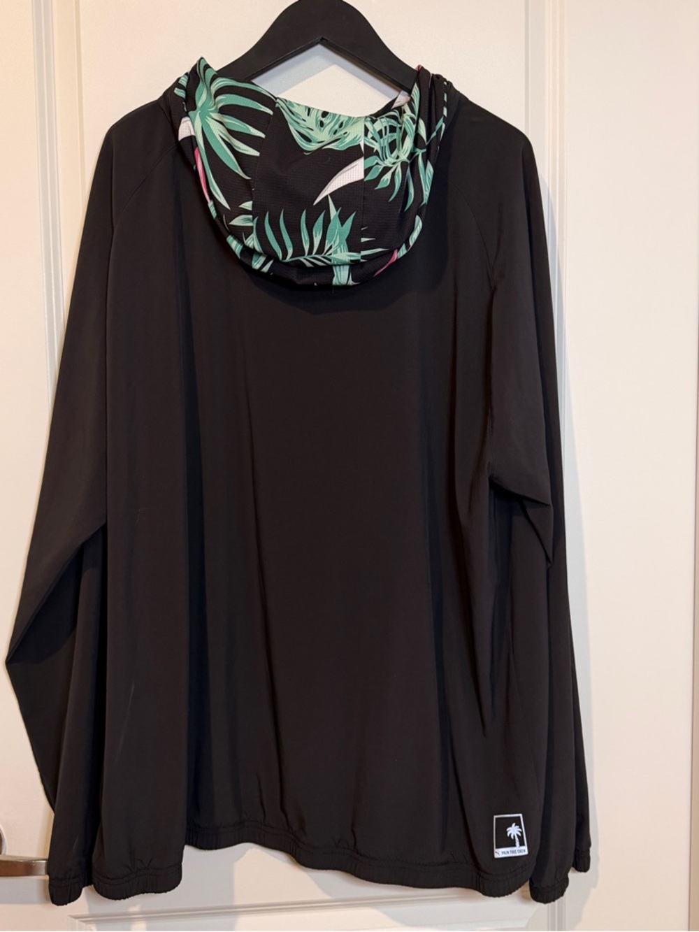 PUMA Palm Tree Crew Hoodie Pullover 1/4 Zip Black Floral Men's XXL Hooded Pocket - Picture 8 of 11